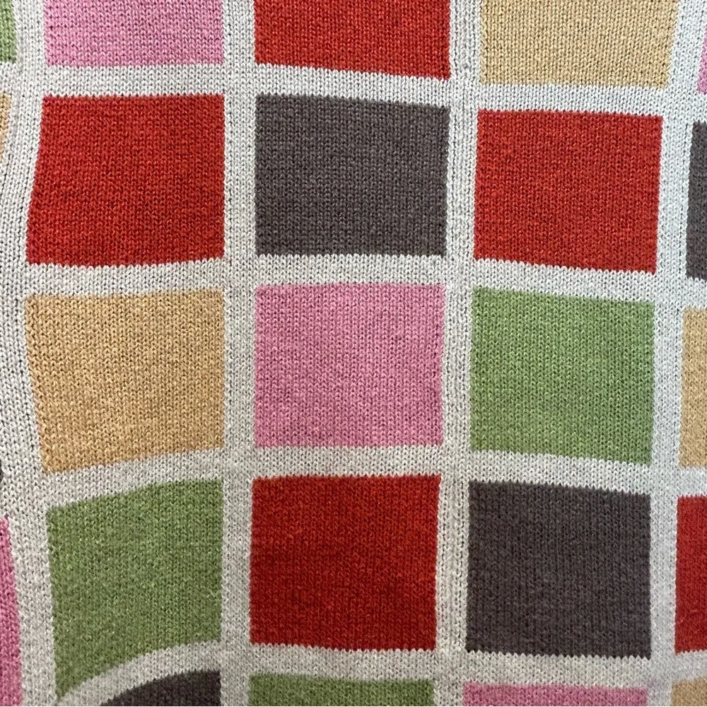 VTG Y2K Christopher & Banks Multicolor Ramie & Cotton Cardigan Sweater - Medium - Picture 7 of 9